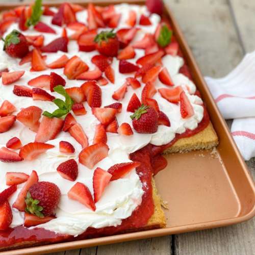 Carrés fraises style shortcake