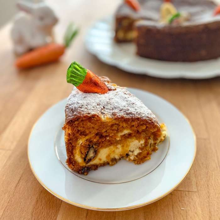 Gâteau aux carottes marbré cheesecake